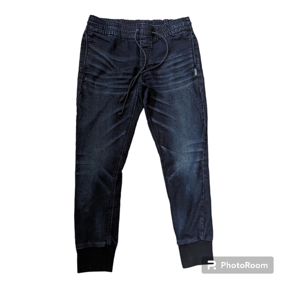 Silver Joga Dark Wash Pull String Jogger Jeans Women's Size 30 - Picture 1 of 6